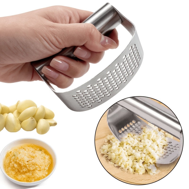 Kitchen Gadgets Garlic - Stainless Steel Ring Manual Garlic Press