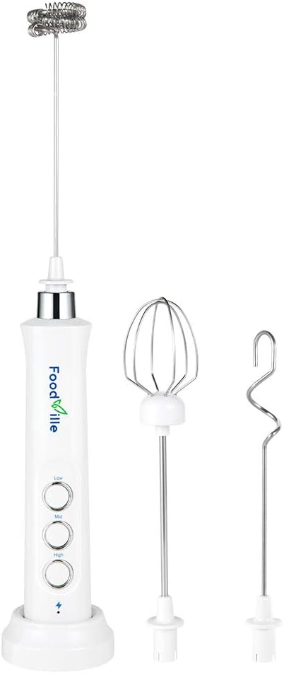 Milk Frother - 3-in-1 Rechargeable Milk Frother with Charging