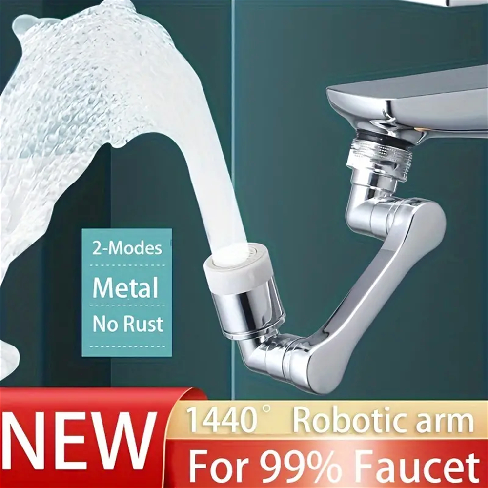 Kitchen Gadgets Mixer - 1440° Rotation Faucets Extender Sprayer Head