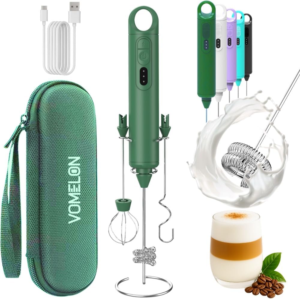 Milk Frother - Handheld Milk Frother 3 Speed Electric