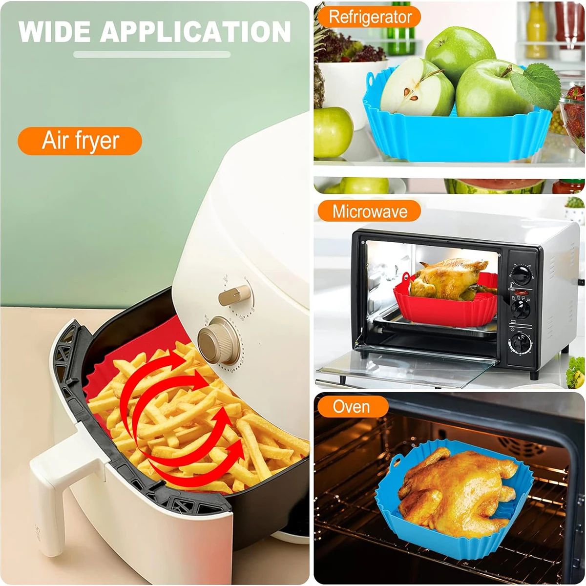 Air Fryer Silicone Liners Pot  - Kitchen Gadgets Baking のレビューと価格