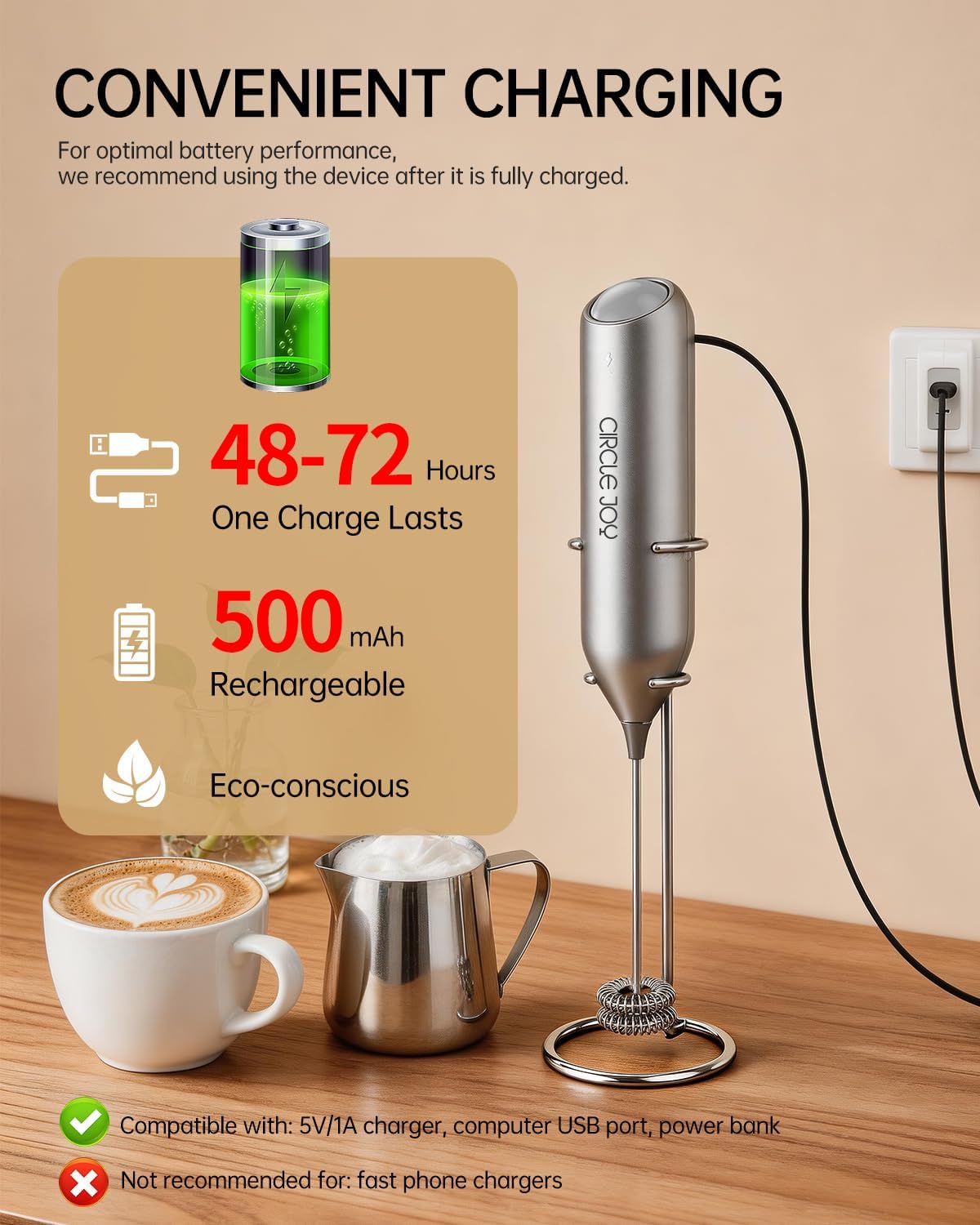 Rechargeable Milk Frother Hand - Milk Frother のレビューと価格