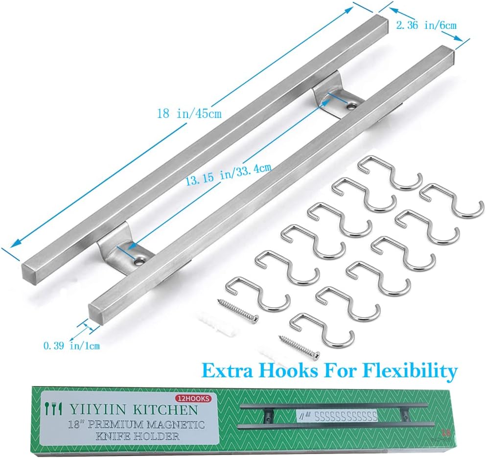 18 Inch Magnetic Knife Holder  - Magnetic Knife Strip のレビューと価格