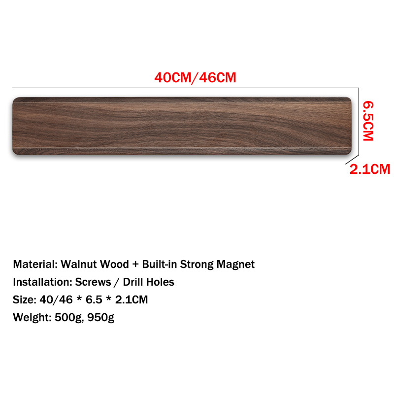 Walnut Wood Strong Magnetic Kn - Magnetic Knife Strip のレビューと価格