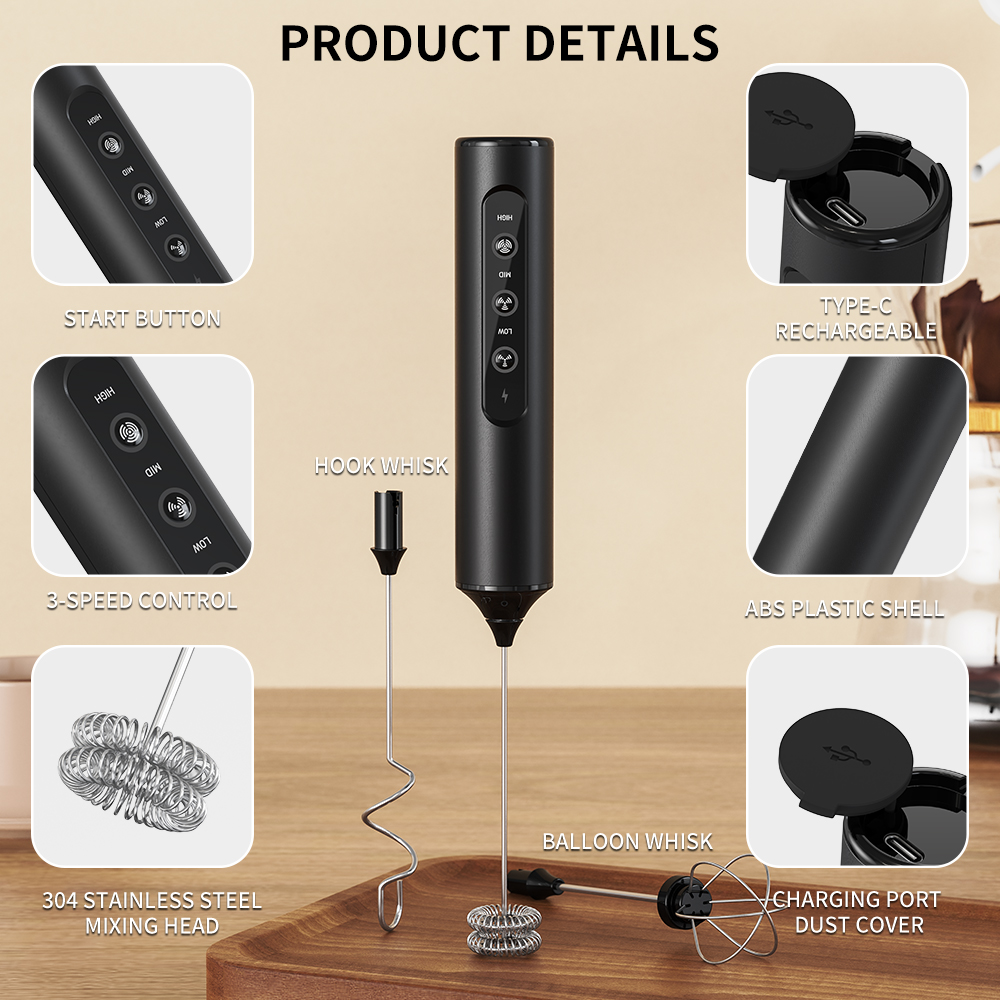 3 in 1 Electric Handheld Milk  - Milk Frother のレビューと価格