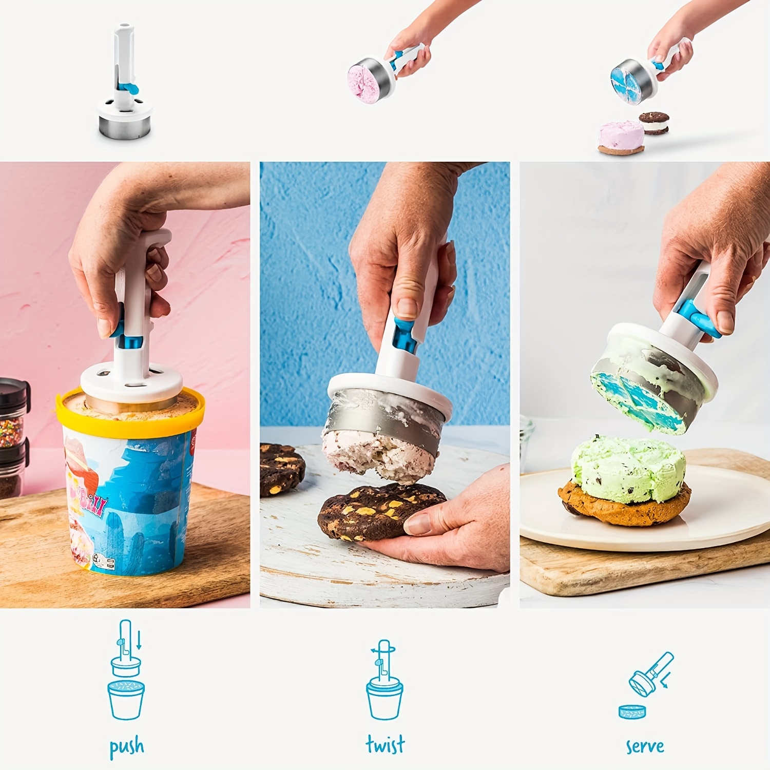 Ergonomic Ice Cream Scoop - Ea - Kitchen Gadgets Essential のレビューと価格