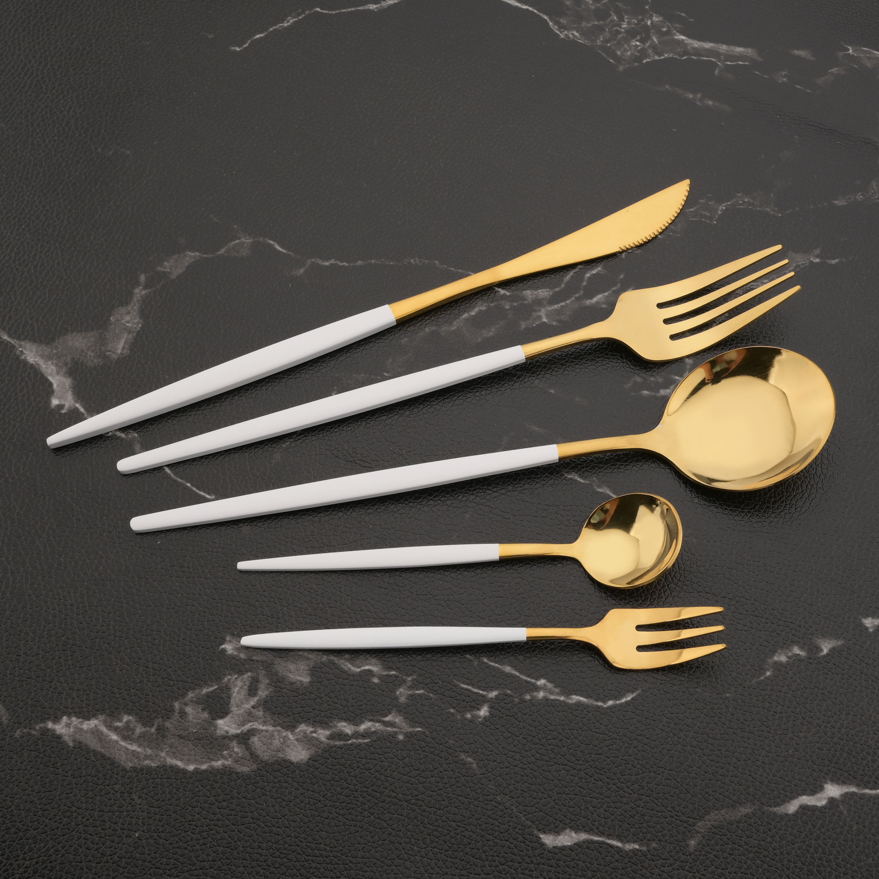 6Pcs Mirror White Gold Tea Spo - Kitchen Gadgets Gold のレビューと価格