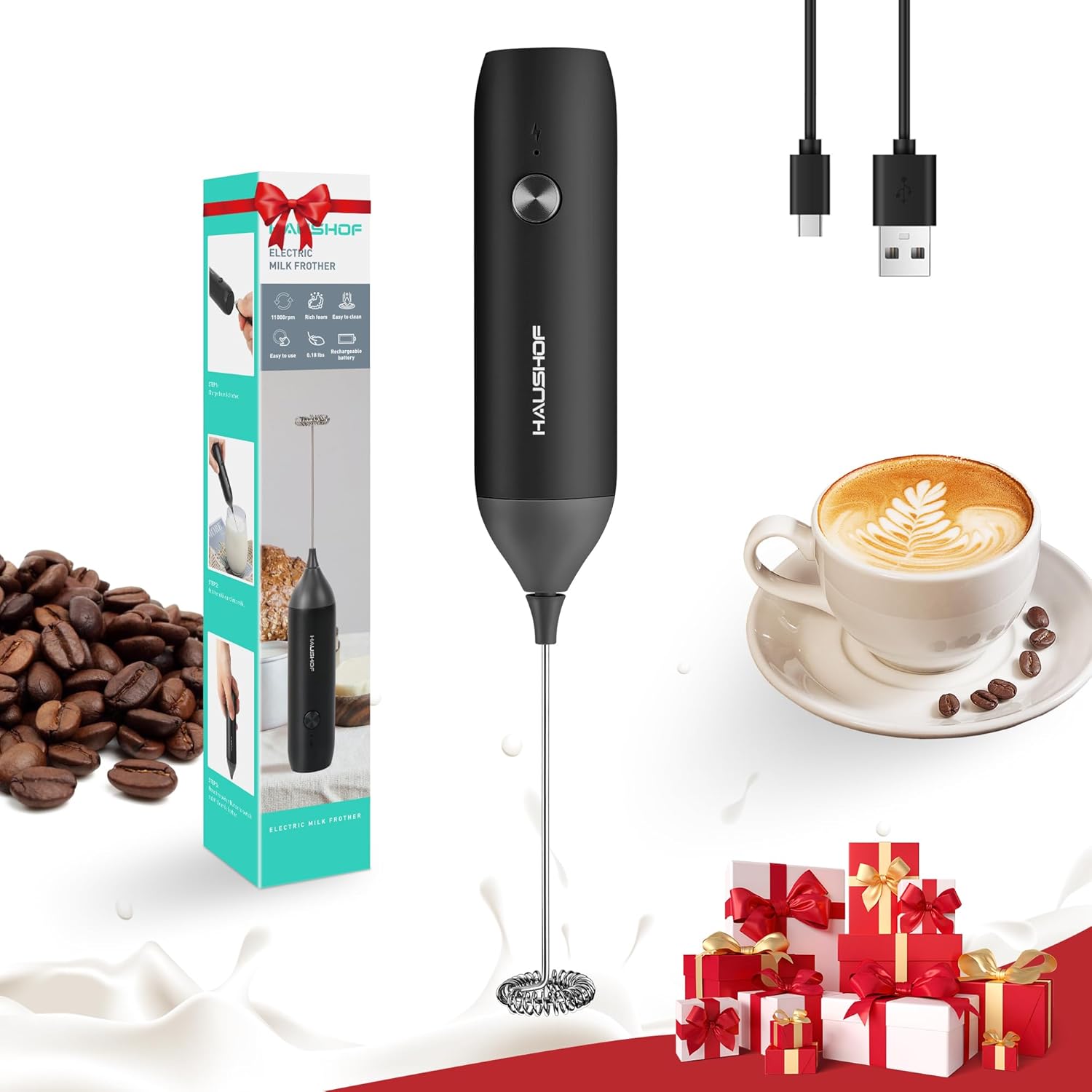 Rechargeable Milk Frother Wand - Milk Frother のレビューと価格