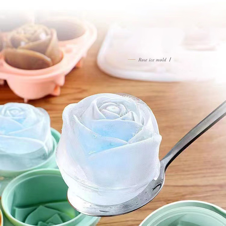 3D Rose Ice Molds 4 Holes Ice  - Kitchen Gadgets Baking のレビューと価格