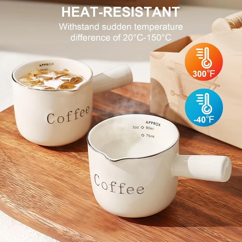 Mini Ceramic Coffee Cup with H - Milk Frother のレビューと価格