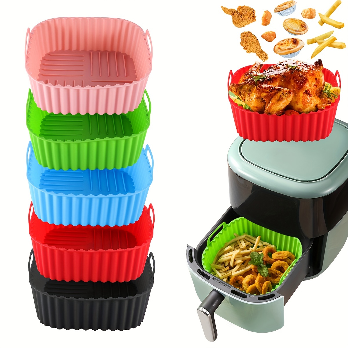 1 square silicone air fryer li - Kitchen Gadgets Baking のレビューと価格