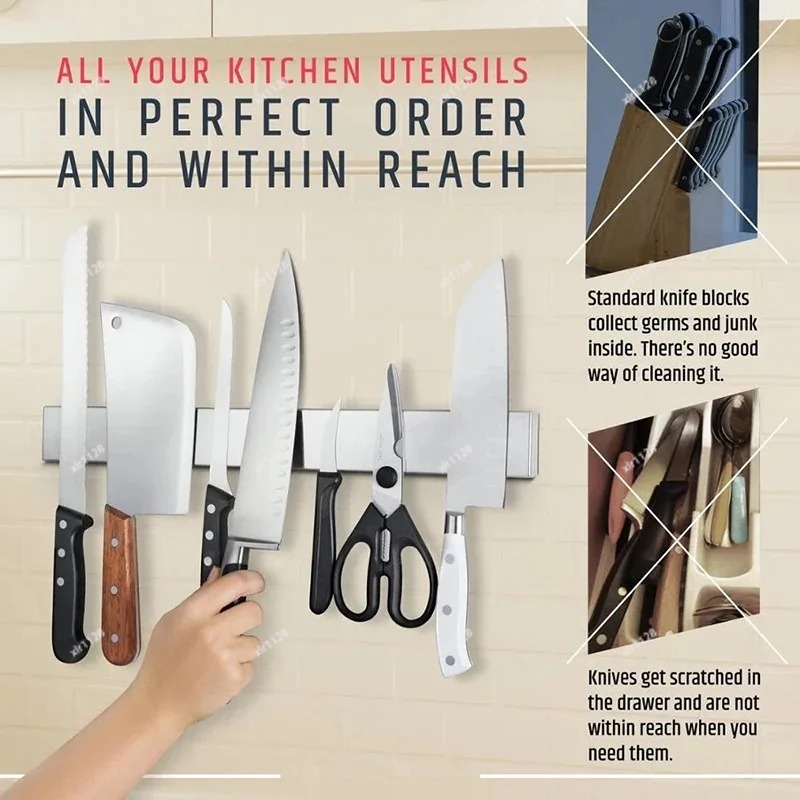 Wall Mounted Magnetic Knife Ho - Magnetic Knife Strip のレビューと価格