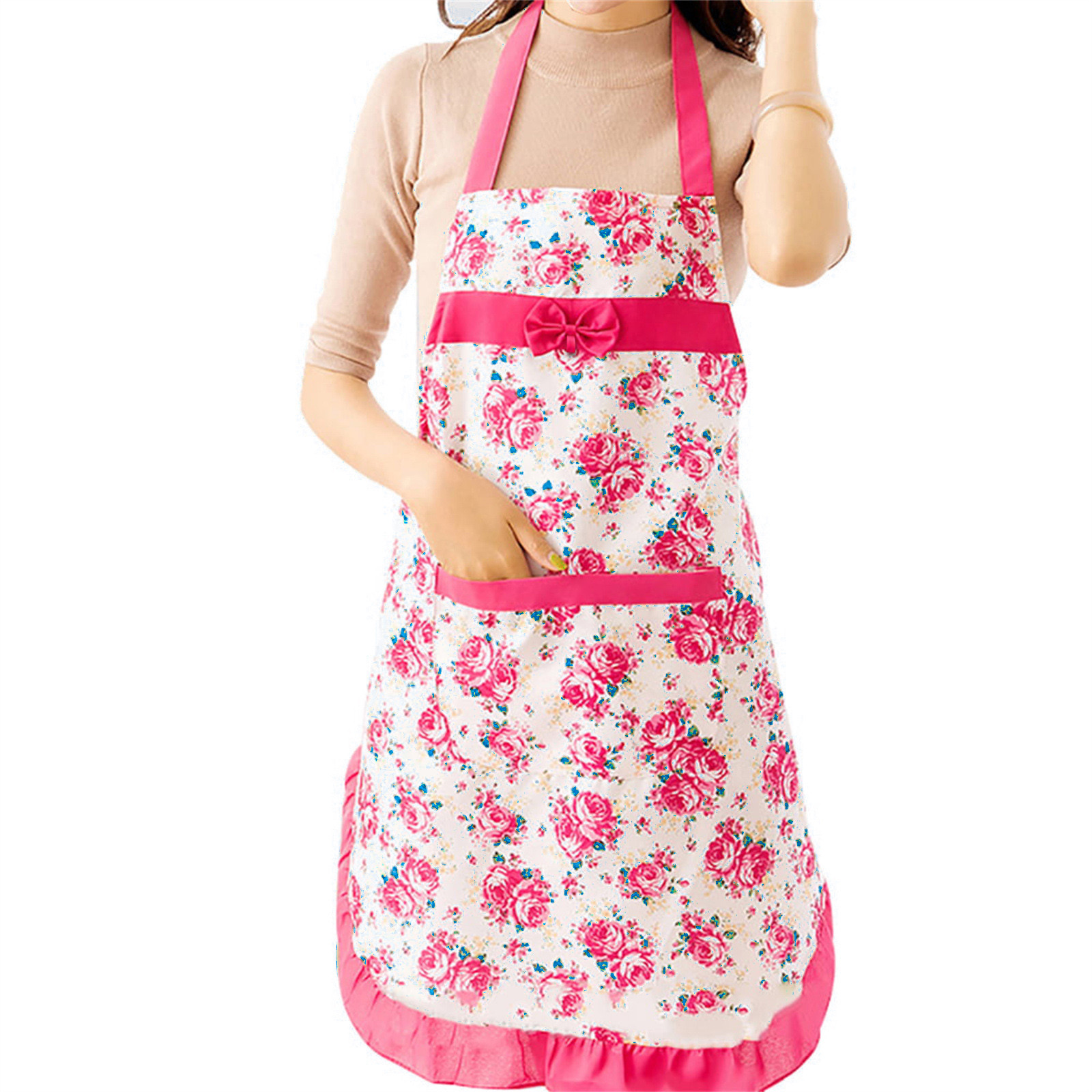 Woman‘s Floral Aprons With Poc - Kitchen Gadgets For Women のレビューと価格