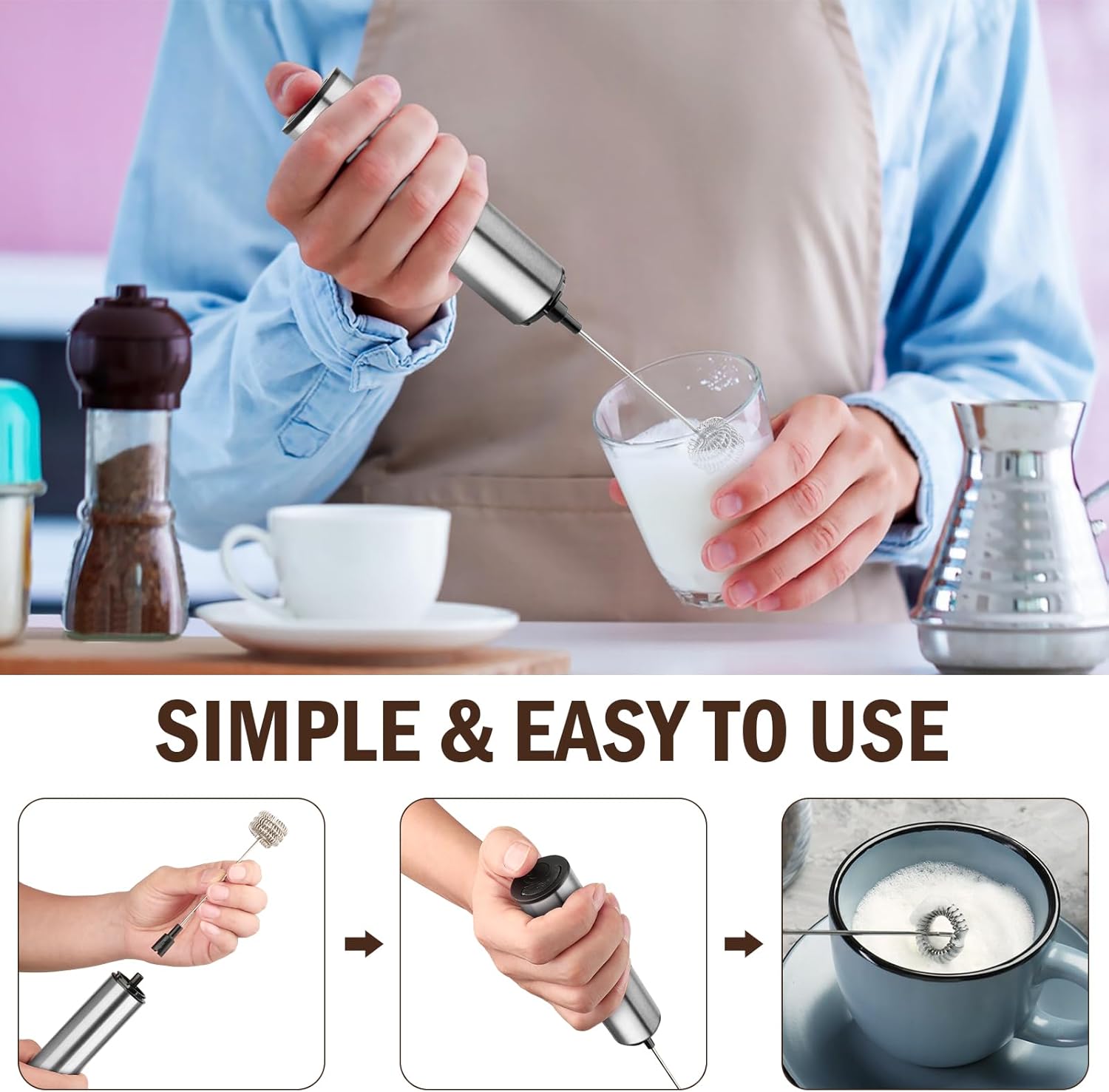 Rechargeable Milk Frother Wand - Milk Frother のレビューと価格