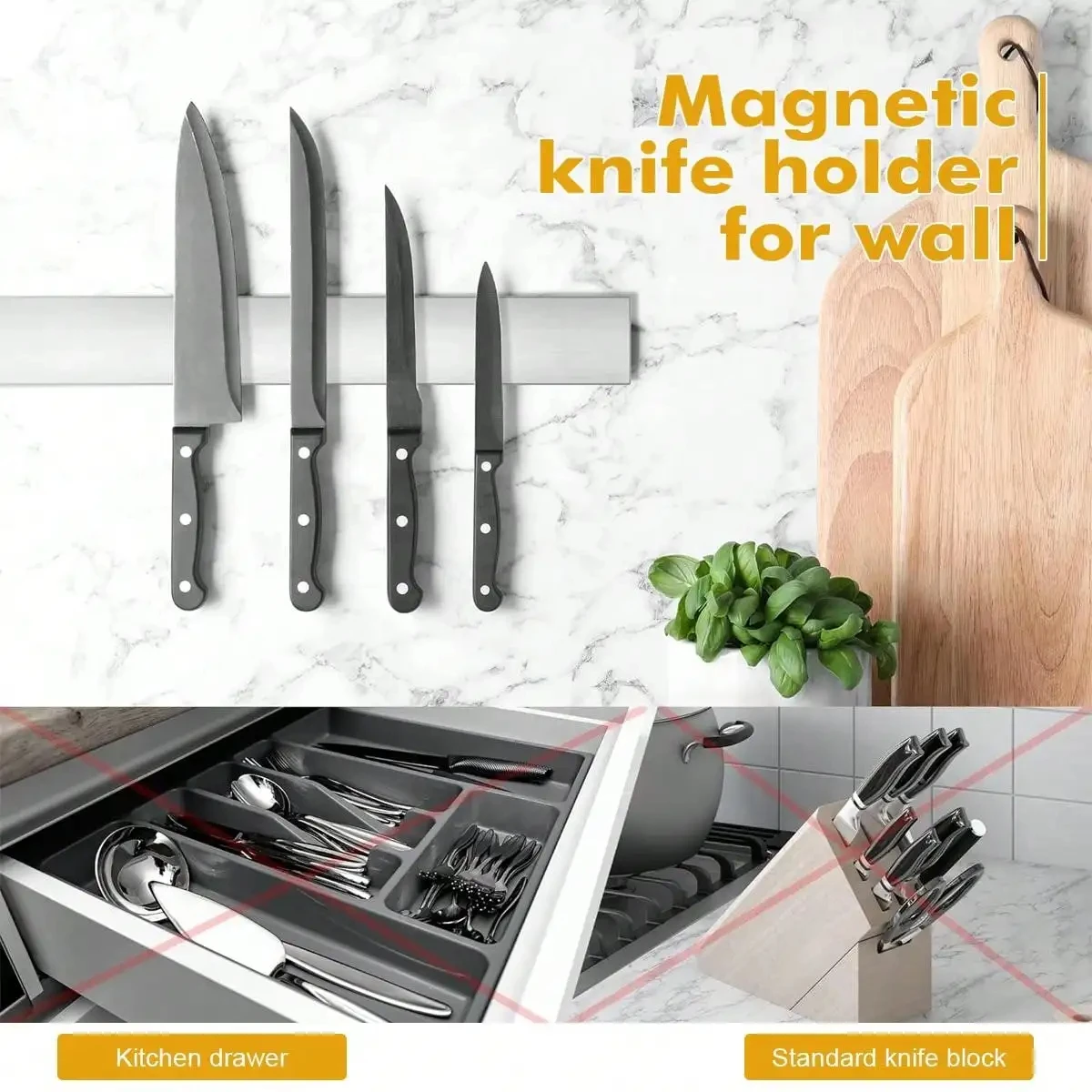 Leeseph Magnetic Knife Holder  - Magnetic Knife Strip のレビューと価格