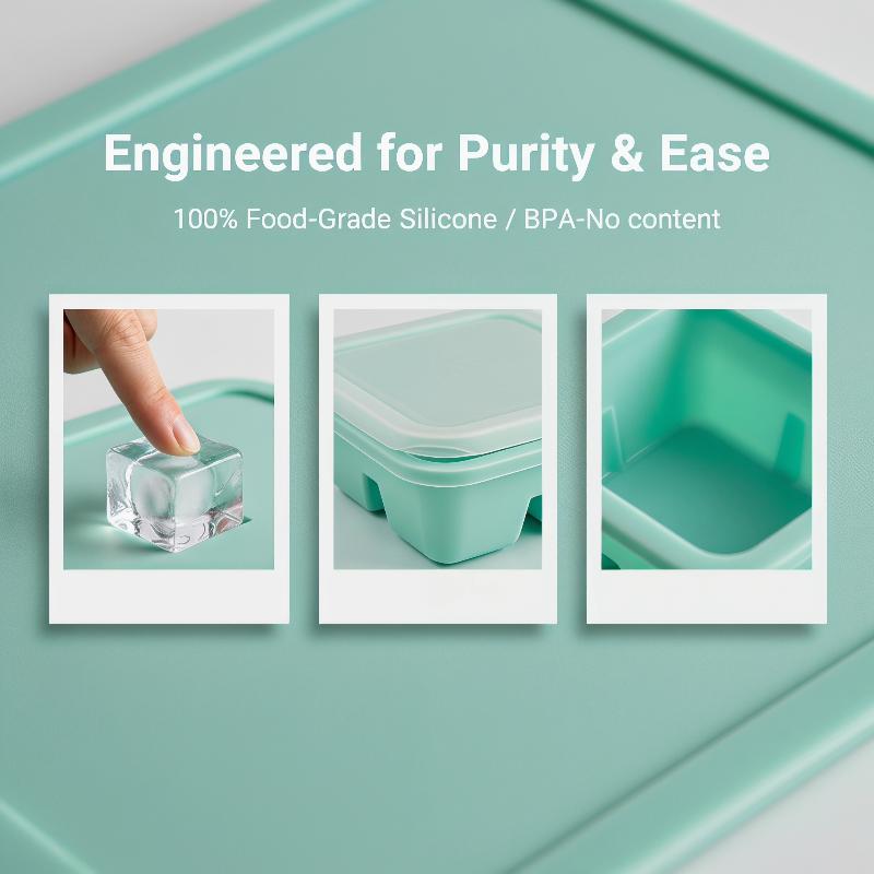 Silicone Ice Cube Mold with Li - Kitchen Gadgets Baking のレビューと価格