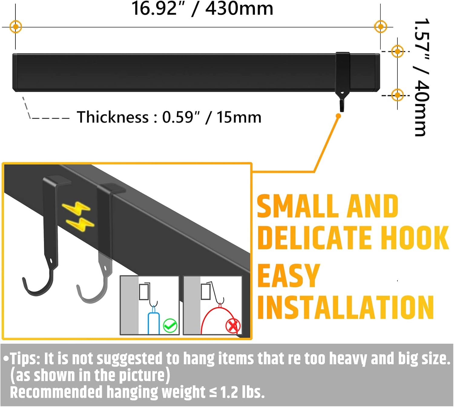 Double Sided Magnetic Knife Ho - Magnetic Knife Strip のレビューと価格
